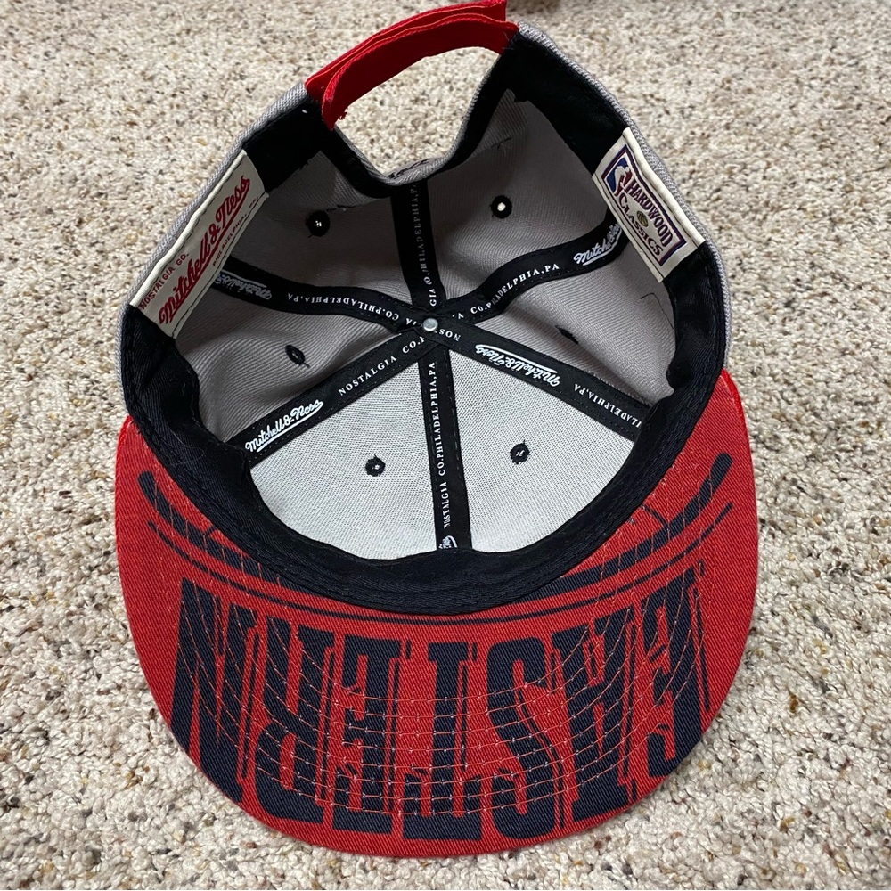 Mitchell & Ness Chicago Bulls snapback hat cap gray red NBA basketball - Picture 6 of 9